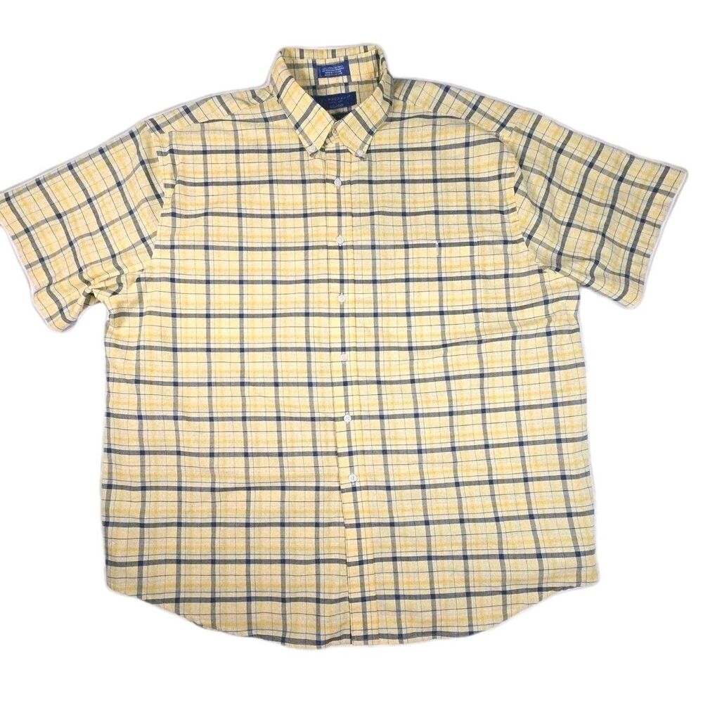 Vintage Towncraft Shirt Mens XXL Plaid JC Penneys 60s 70s Retro Wrinkle Free